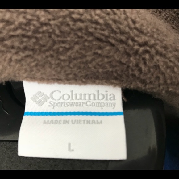Columbia Light Weight Brown Fleece Sz L - Picture 4 of 5
